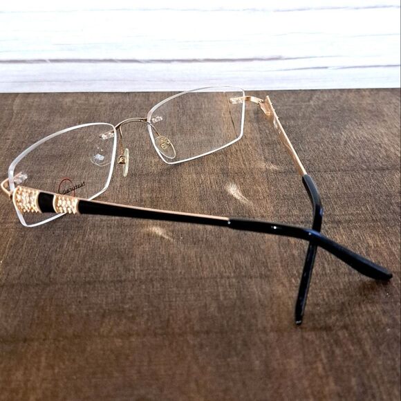NEW Naturally Rimless STAINLESS STEEL, Eyeglass Frame, Trendy glasses 53-17-135 - Picture 4 of 5